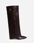 Lavista | Botas de Cuero hasta la Rodilla - Café Oscuro