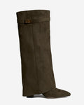 Lavista | Botas de Ante hasta la Rodilla - Verde Oliva