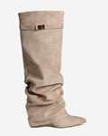Lavista | Botas Slouchy de Ante hasta la Rodilla - Beige