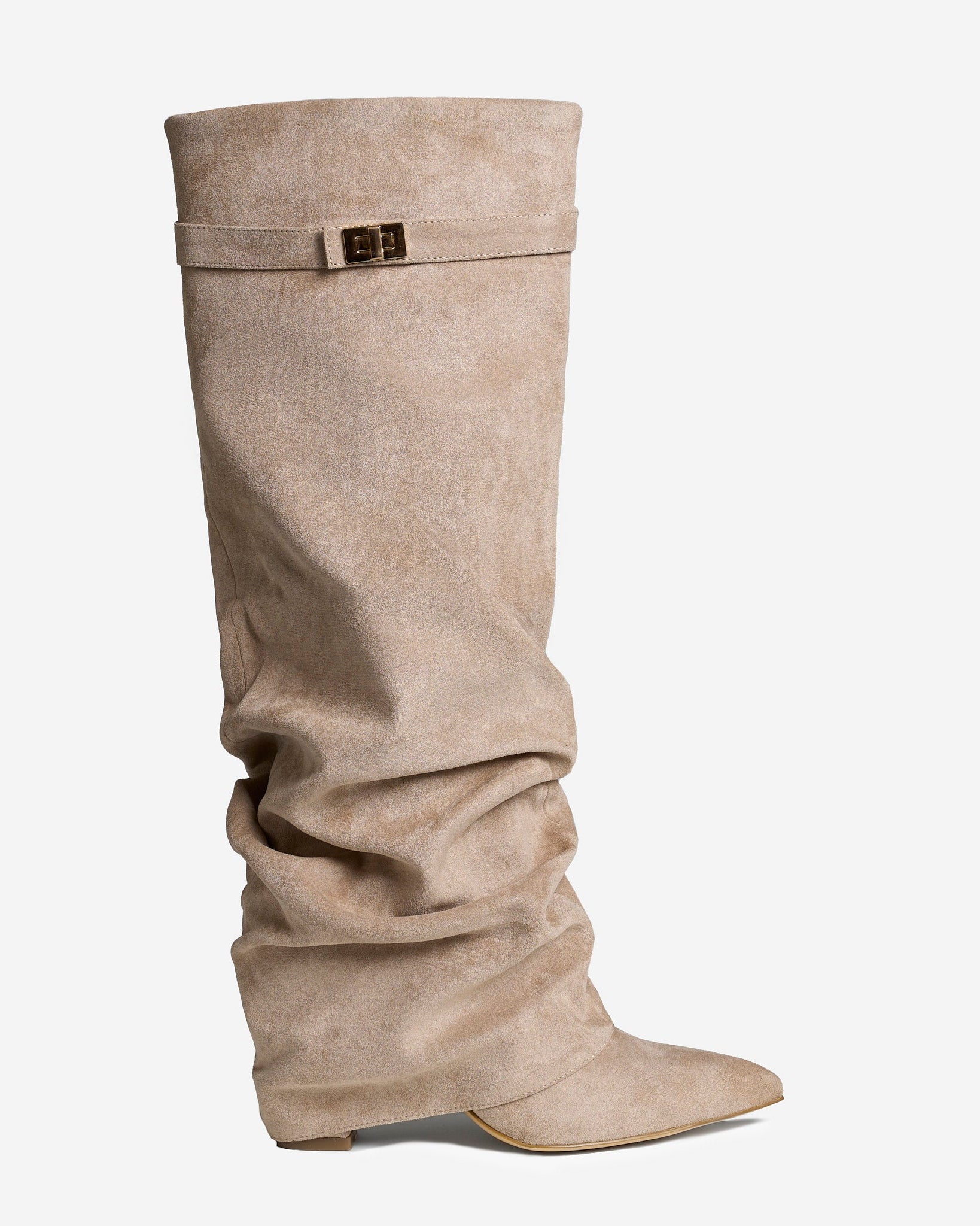 Lavista | Botas Slouchy de Ante hasta la Rodilla - Beige