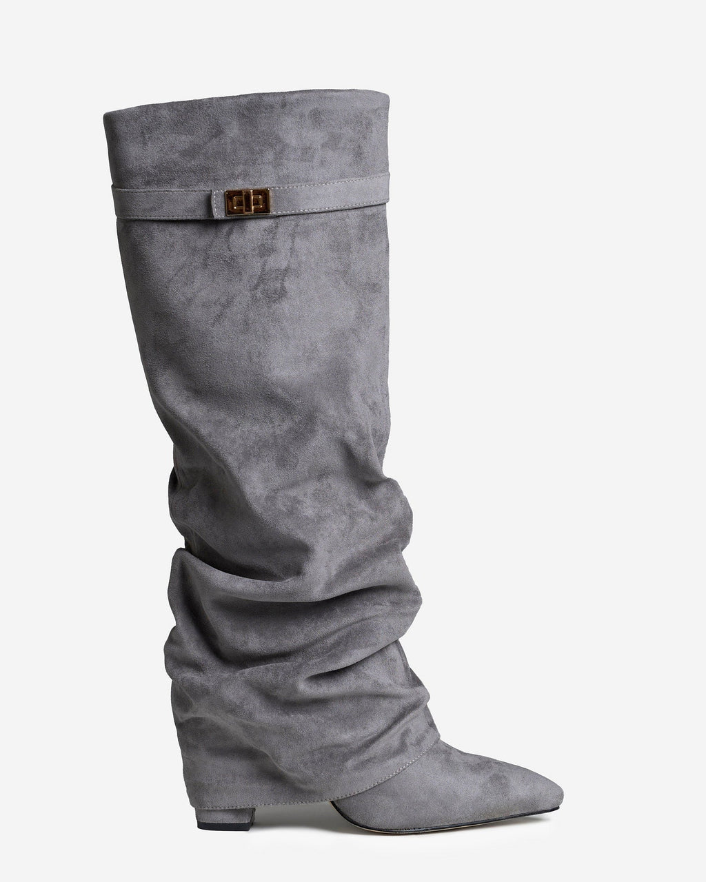 Lavista | Botas Slouchy de Ante hasta la Rodilla - Gris