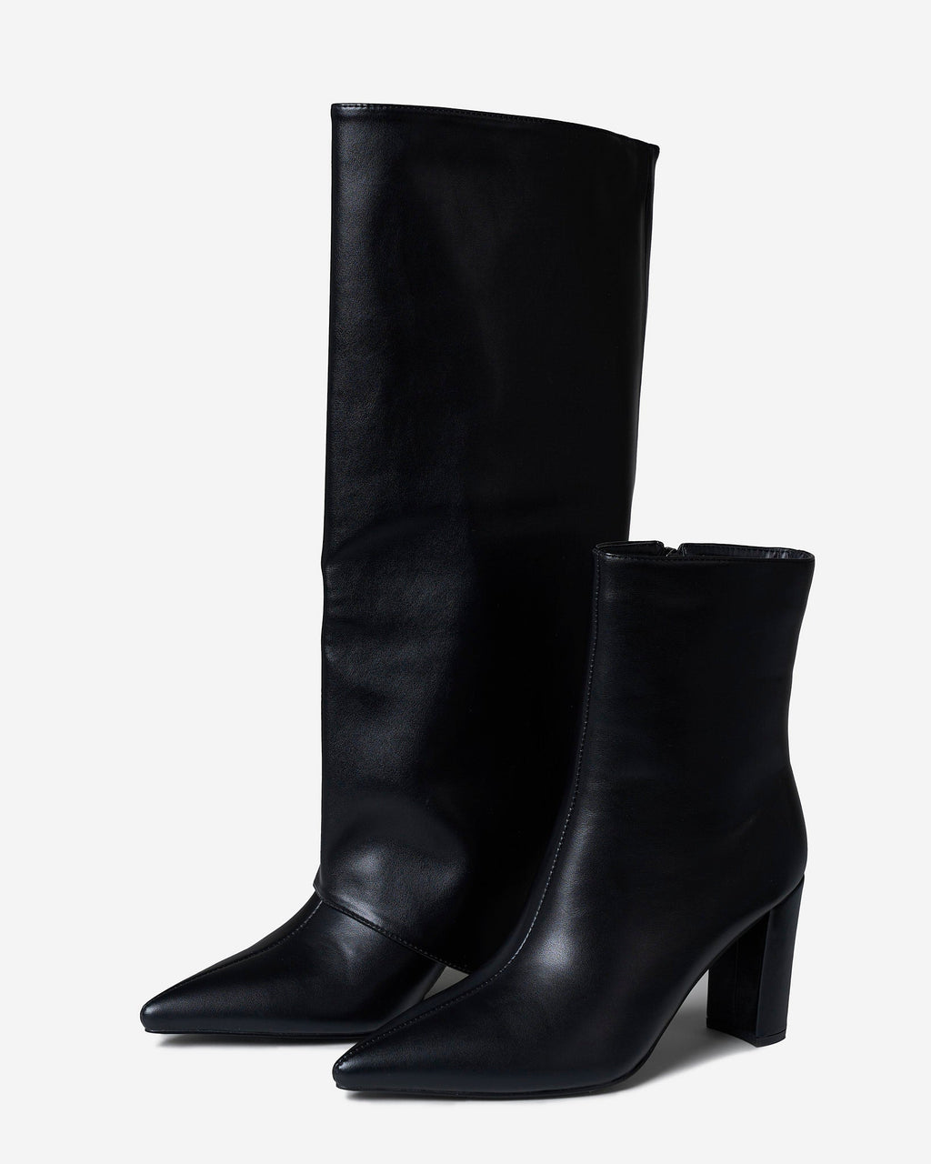 Botas 2 en 1 hasta la Rodilla y Tobillo - Negro