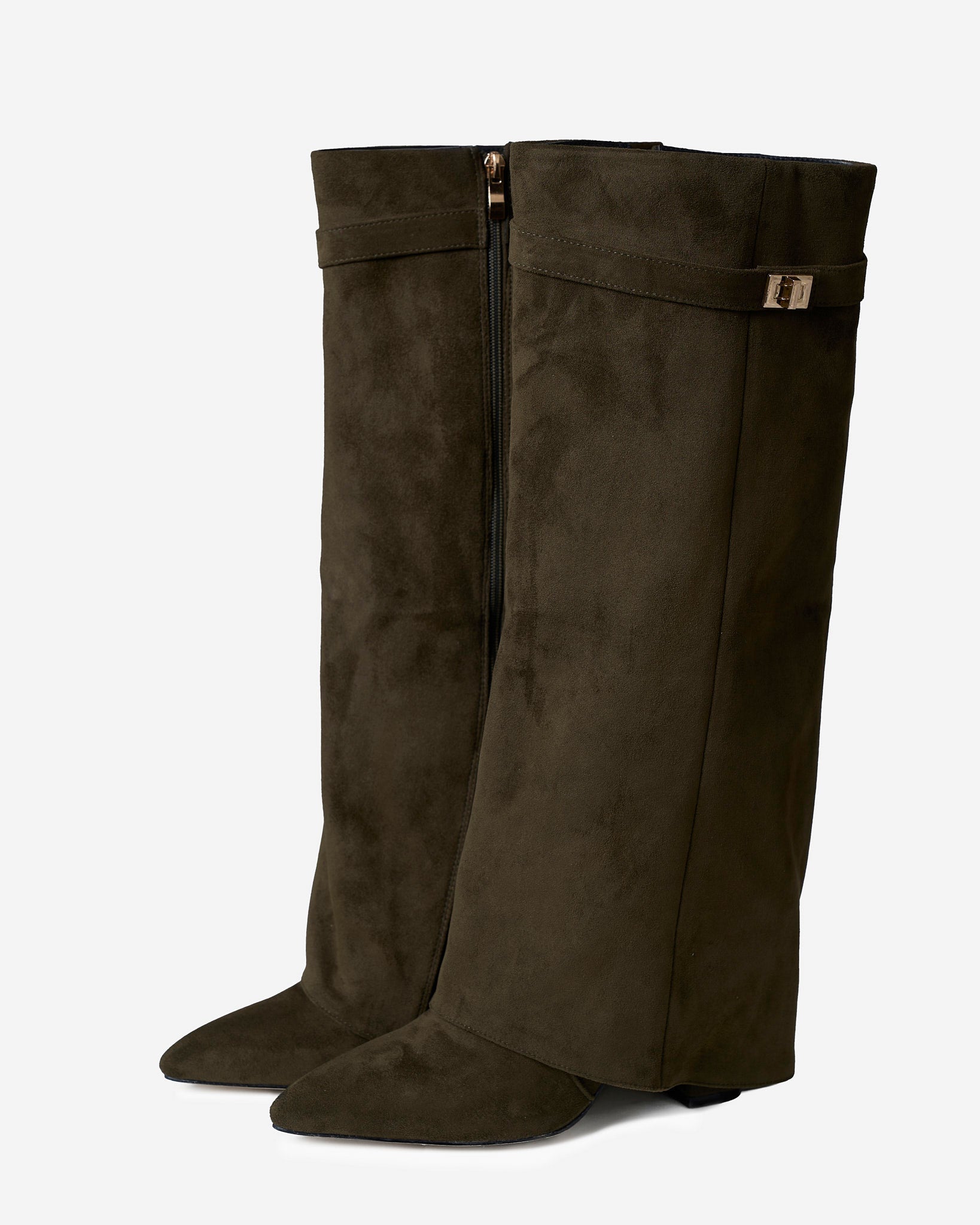 Lavista | Botas de Ante hasta la Rodilla - Verde Oliva