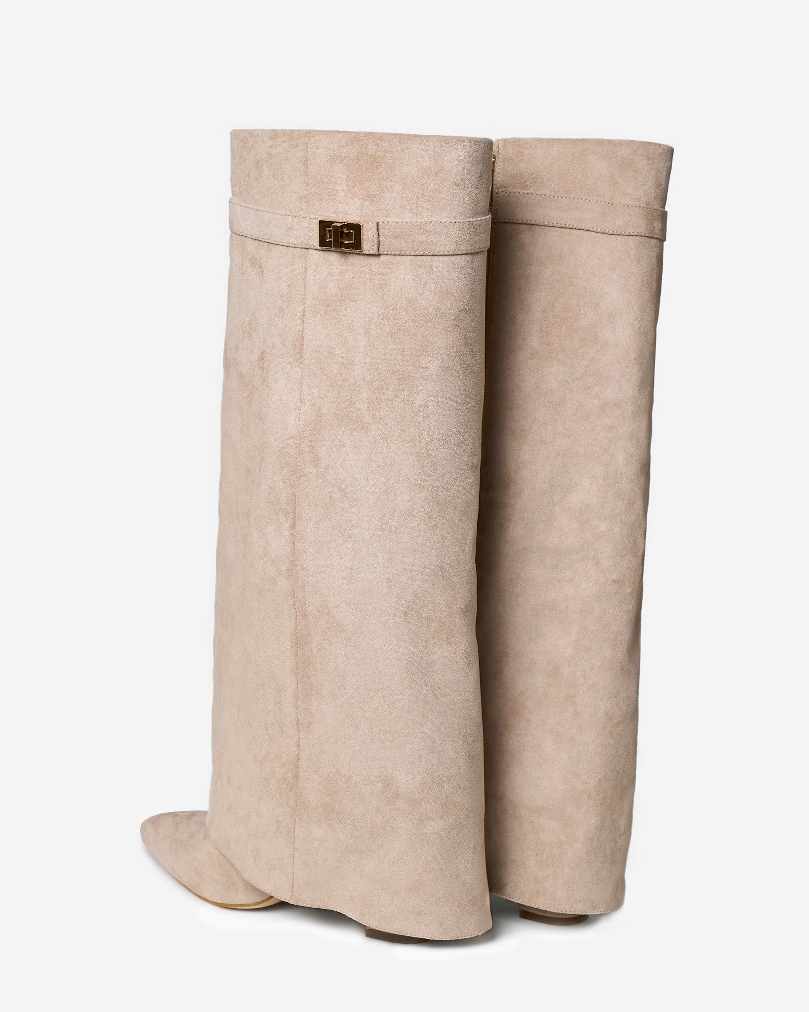Lavista | Botas de Ante hasta la Rodilla - Beige
