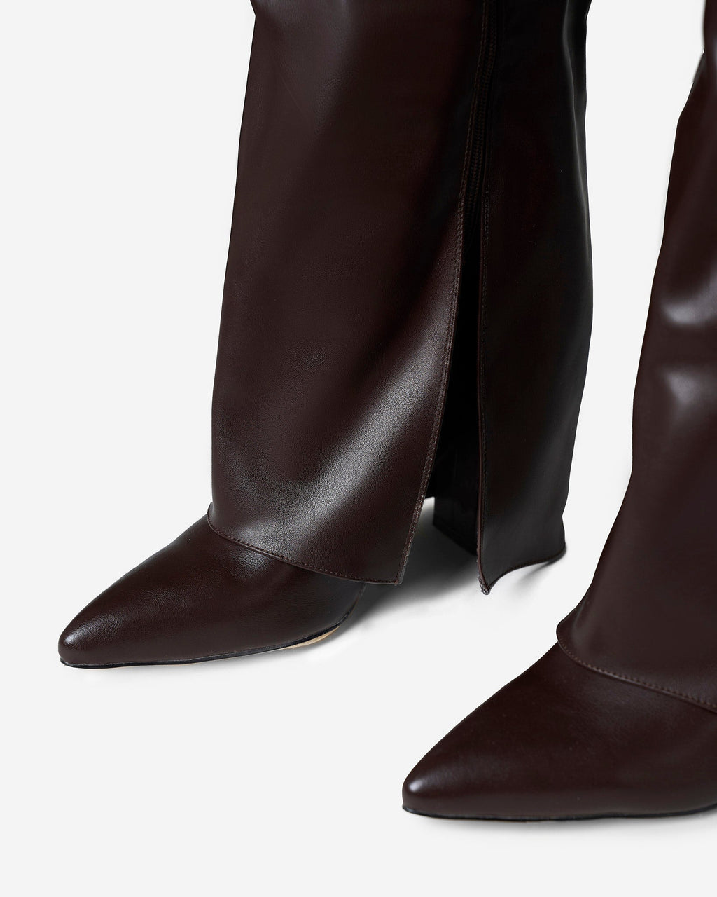 Lavista | Botas de Cuero hasta la Rodilla - Café Oscuro