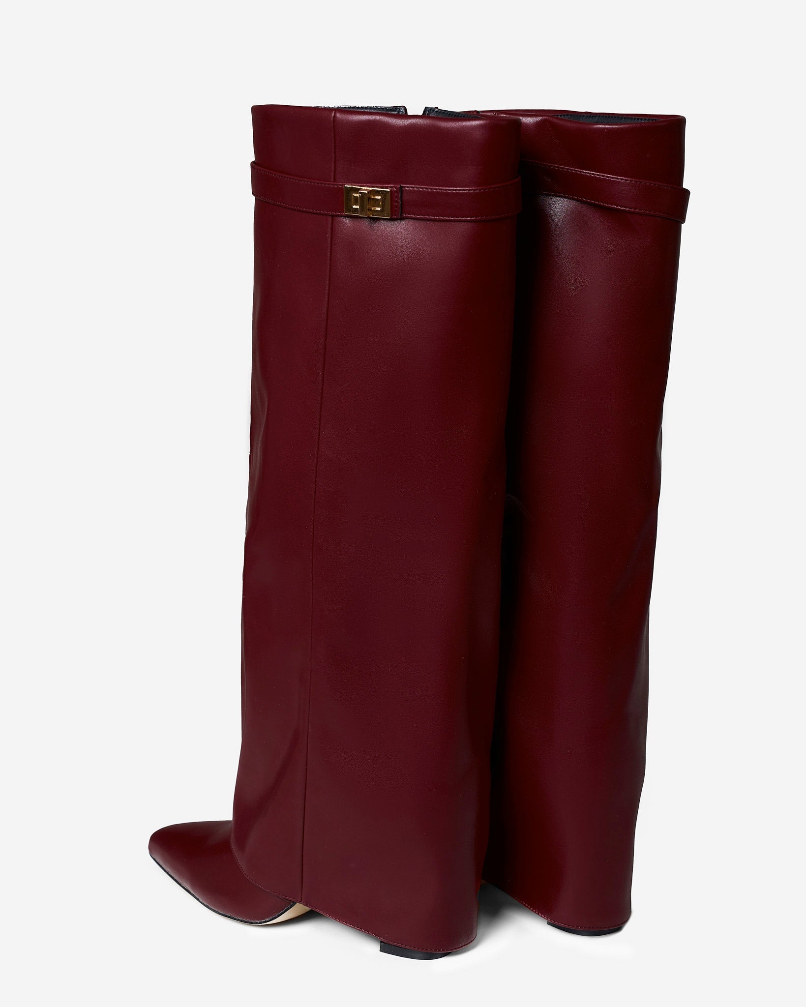 Lavista | Botas de Cuero hasta la Rodilla - Burdeos