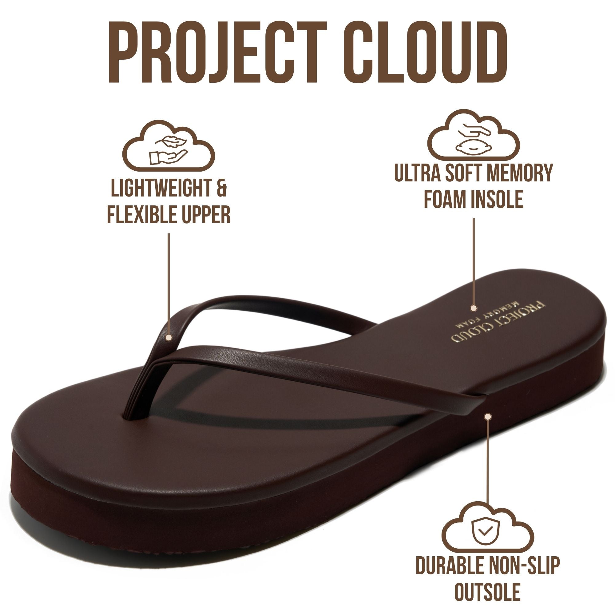 Elevation | Sandalias de Verano con Tira | Memory Foam | Ligeras | Antideslizantes