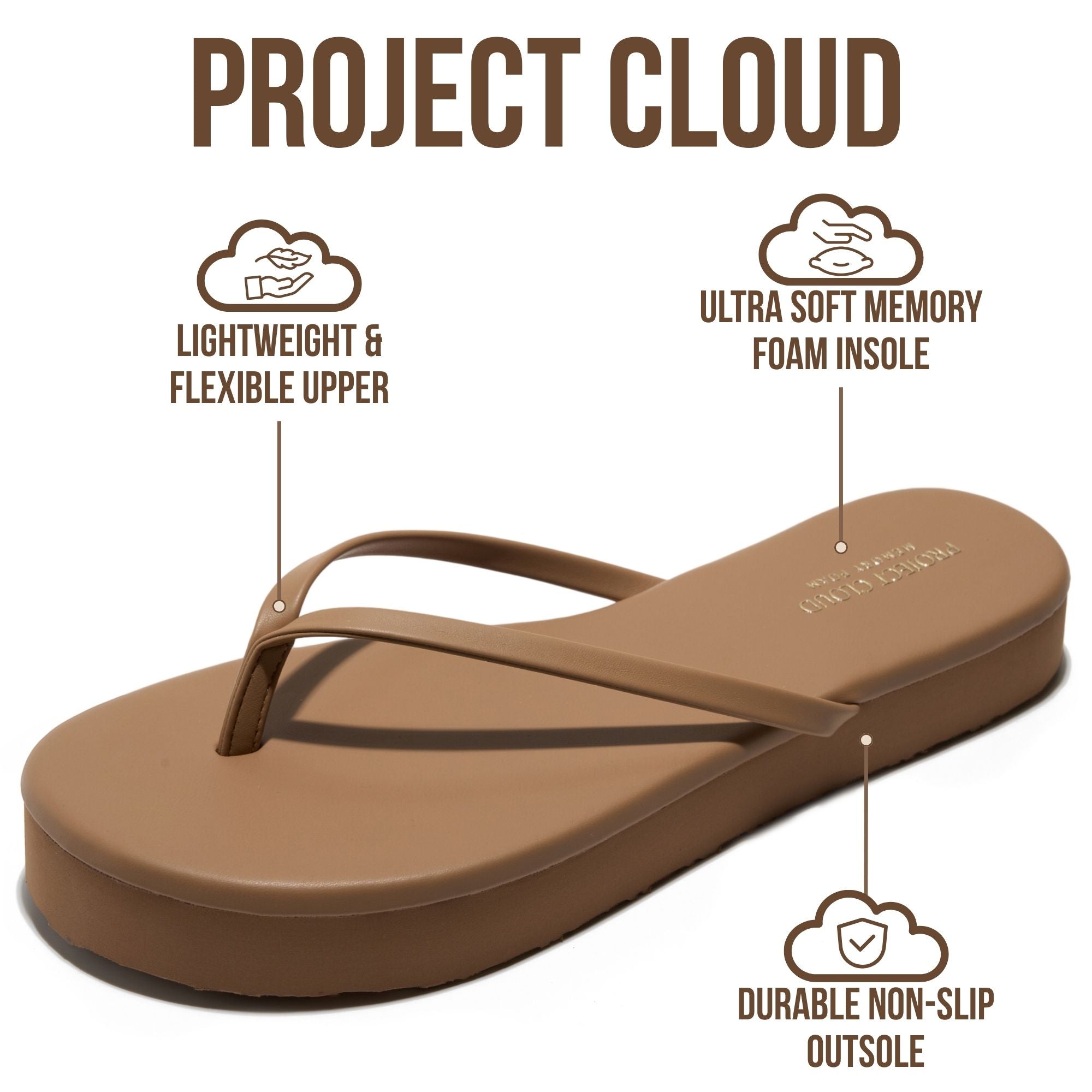 Elevation | Sandalias de Verano con Tira | Memory Foam | Ligeras | Antideslizantes