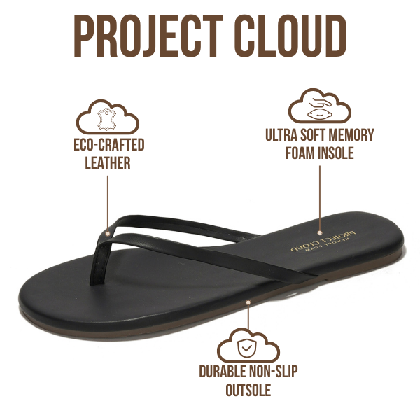 Foundations | Flip Flops de Eco-Cuero | Memory Foam | Ligeras | Antideslizantes