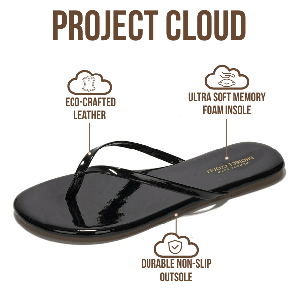 Foundations | Flip Flops de Eco-Cuero | Memory Foam | Ligeras | Antideslizantes