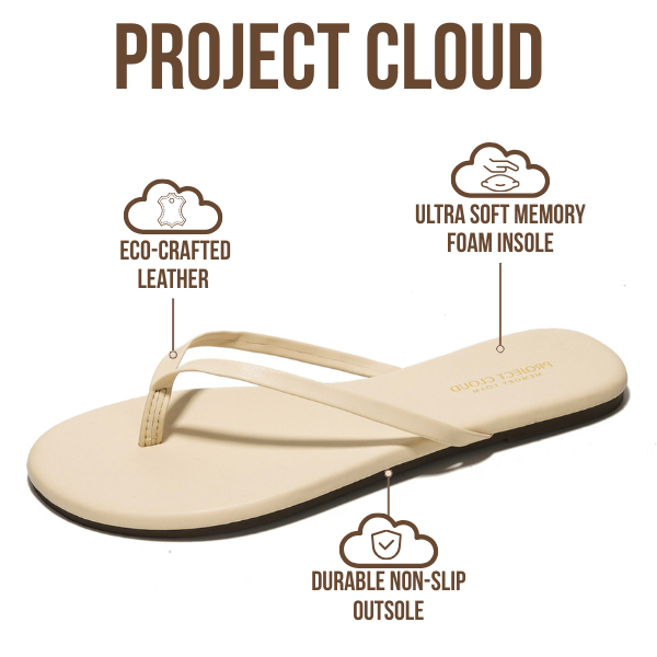 Foundations | Flip Flops de Eco-Cuero | Memory Foam | Ligeras | Antideslizantes