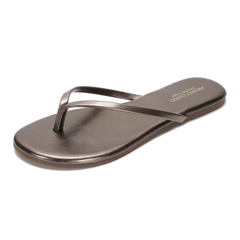 Foundations | Flip Flops de Eco-Cuero | Memory Foam | Ligeras | Antideslizantes
