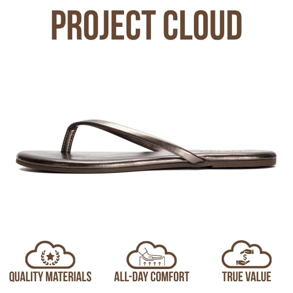 Foundations | Flip Flops de Eco-Cuero | Memory Foam | Ligeras | Antideslizantes