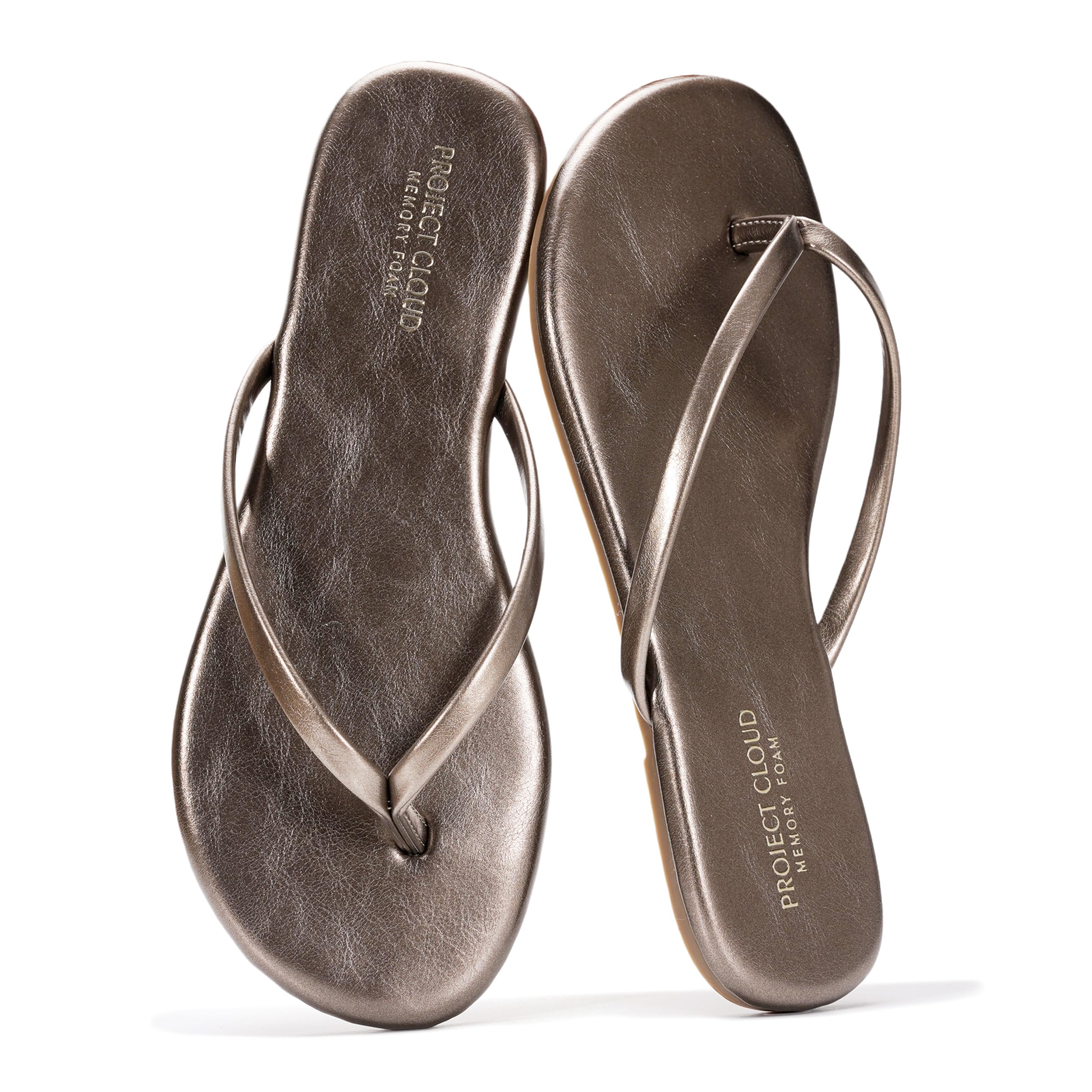 Foundations | Flip Flops de Eco-Cuero | Memory Foam | Ligeras | Antideslizantes
