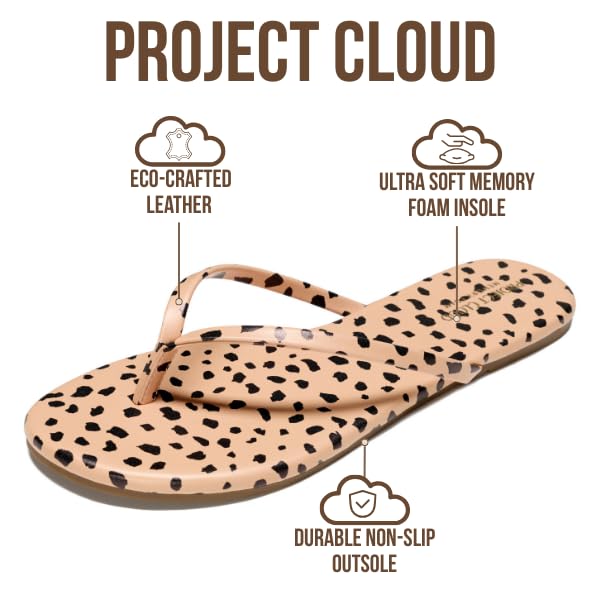 Foundations | Flip Flops de Eco-Cuero | Memory Foam | Ligeras | Antideslizantes