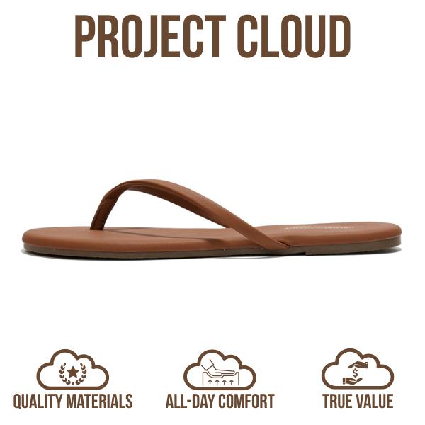 Foundations | Flip Flops de Eco-Cuero | Memory Foam | Ligeras | Antideslizantes