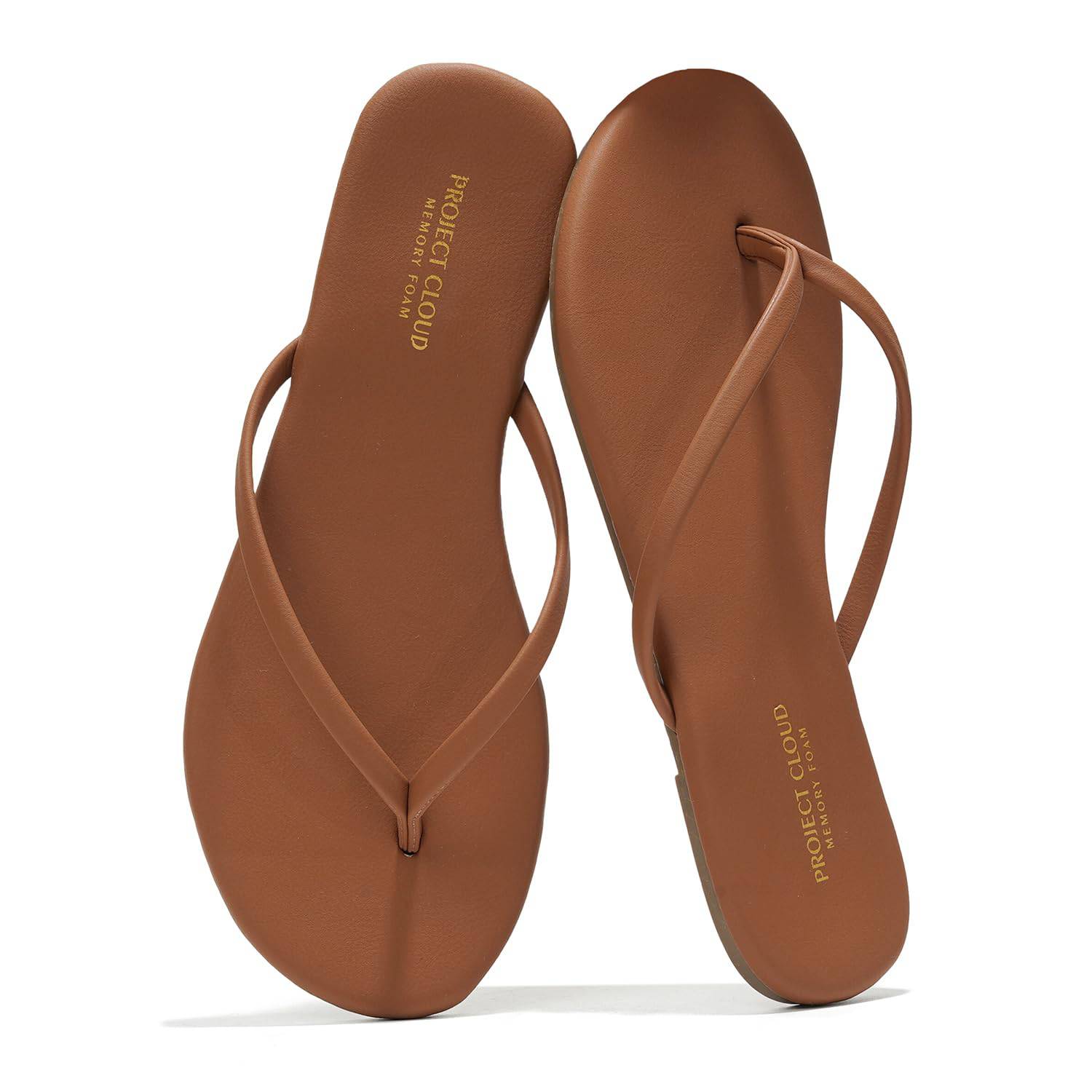 Foundations | Flip Flops de Eco-Cuero | Memory Foam | Ligeras | Antideslizantes