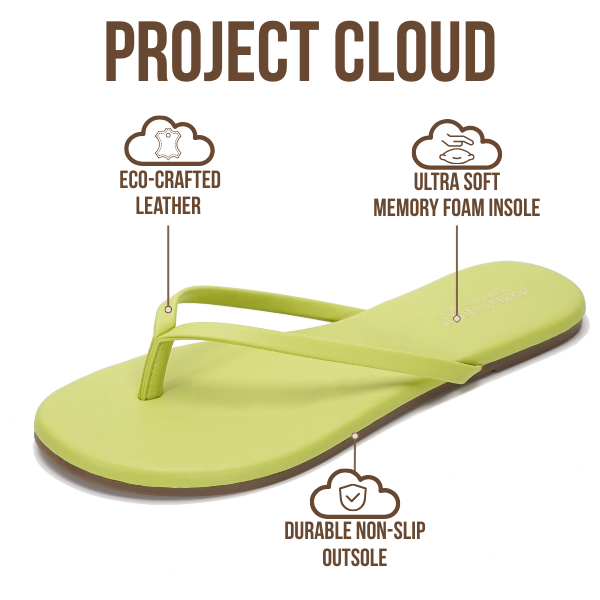 Foundations | Flip Flops de Eco-Cuero | Memory Foam | Ligeras | Antideslizantes