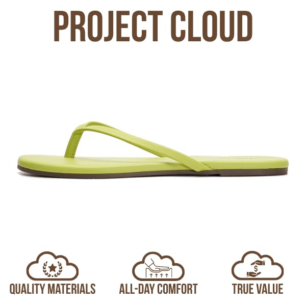Foundations | Flip Flops de Eco-Cuero | Memory Foam | Ligeras | Antideslizantes