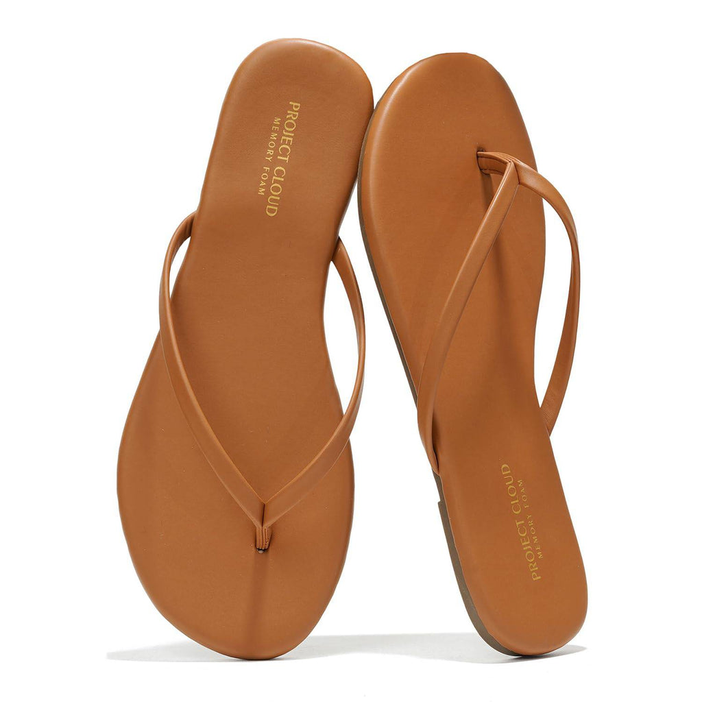 Foundations | Flip Flops de Eco-Cuero | Memory Foam | Ligeras | Antideslizantes