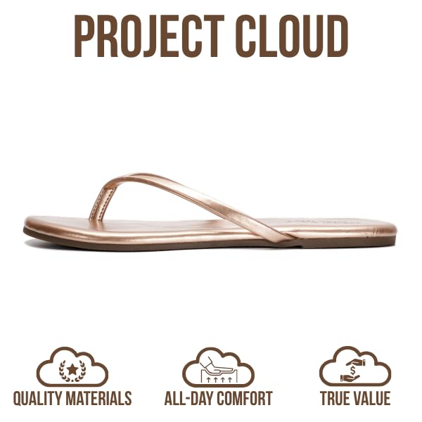 Foundations | Flip Flops de Eco-Cuero | Memory Foam | Ligeras | Antideslizantes