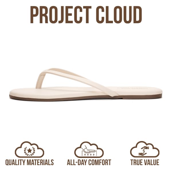 Foundations | Flip Flops de Eco-Cuero | Memory Foam | Ligeras | Antideslizantes