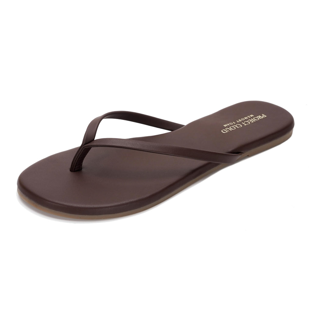 Foundations | Flip Flops de Eco-Cuero | Memory Foam | Ligeras | Antideslizantes