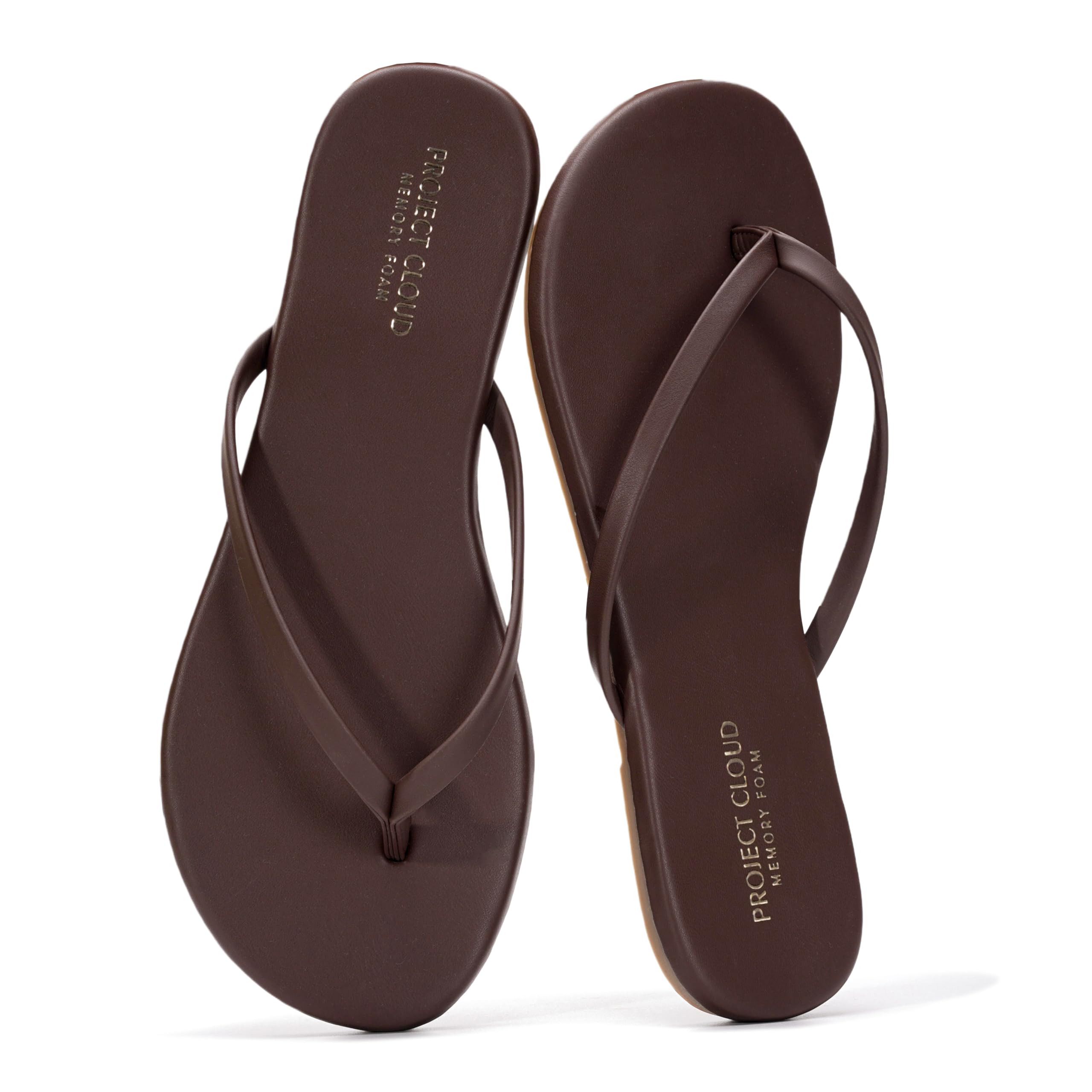 Foundations | Flip Flops de Eco-Cuero | Memory Foam | Ligeras | Antideslizantes