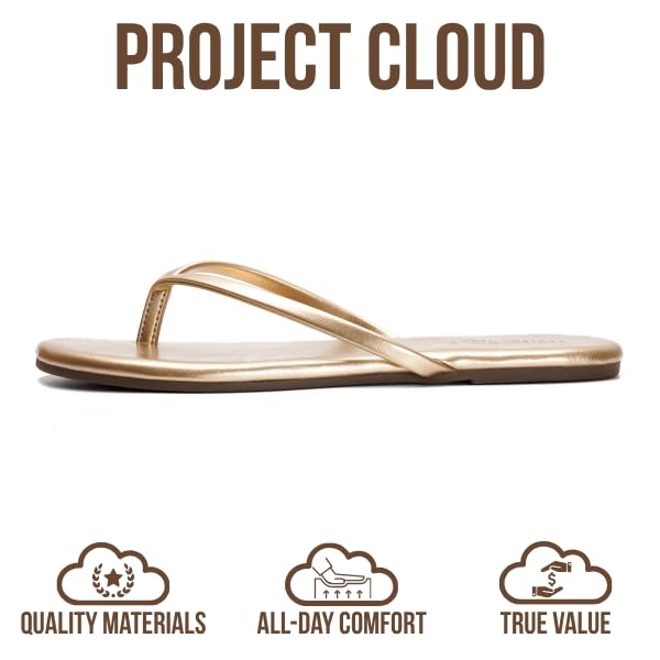 Foundations | Flip Flops de Eco-Cuero | Memory Foam | Ligeras | Antideslizantes