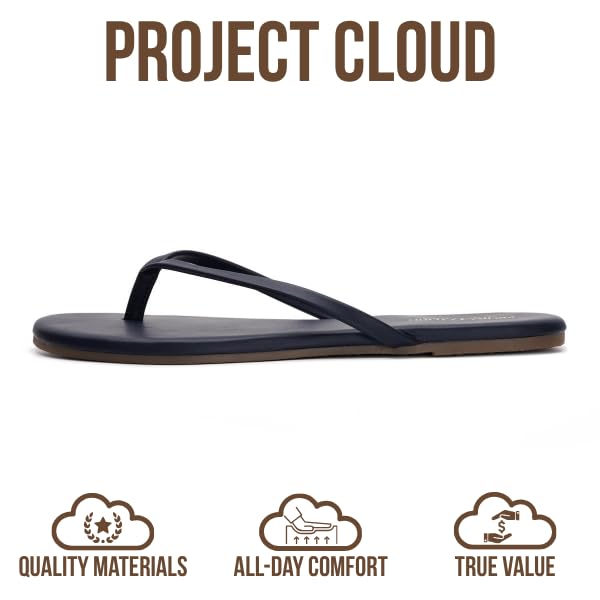Foundations | Flip Flops de Eco-Cuero | Memory Foam | Ligeras | Antideslizantes