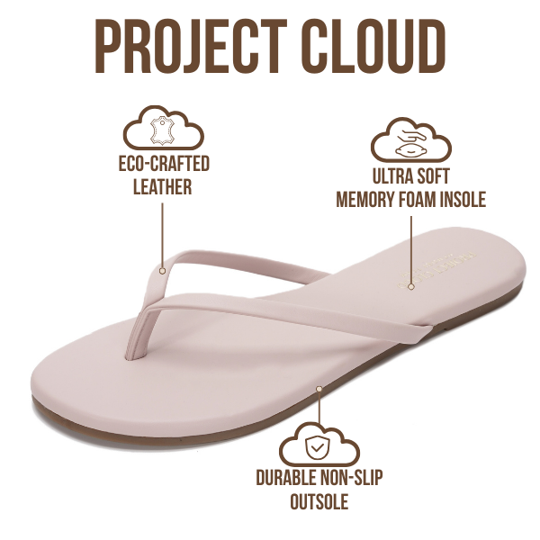 Foundations | Flip Flops de Eco-Cuero | Memory Foam | Ligeras | Antideslizantes