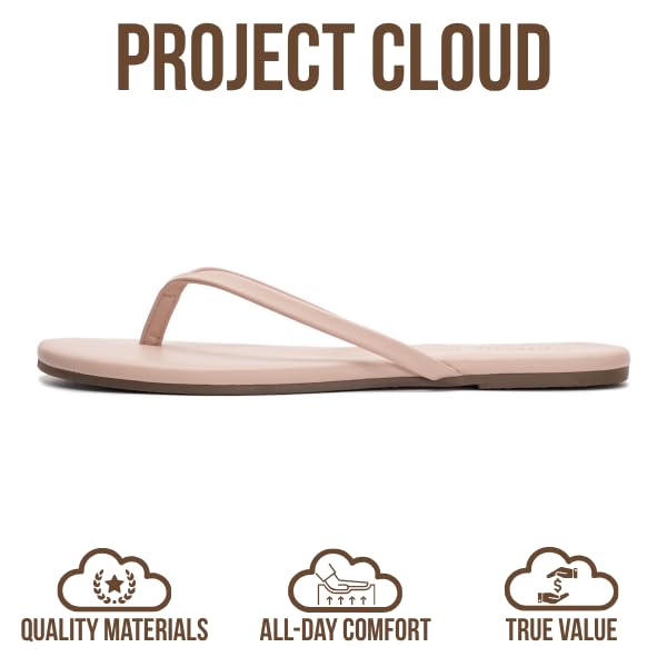 Foundations | Flip Flops de Eco-Cuero | Memory Foam | Ligeras | Antideslizantes