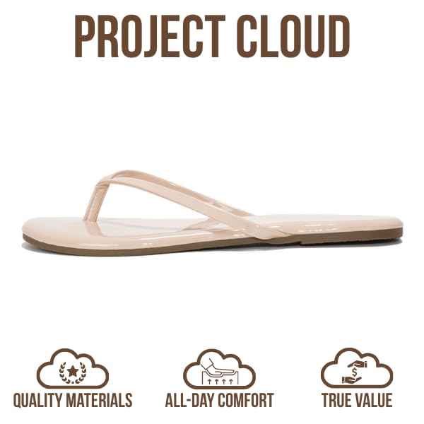 Foundations | Flip Flops de Eco-Cuero | Memory Foam | Ligeras | Antideslizantes
