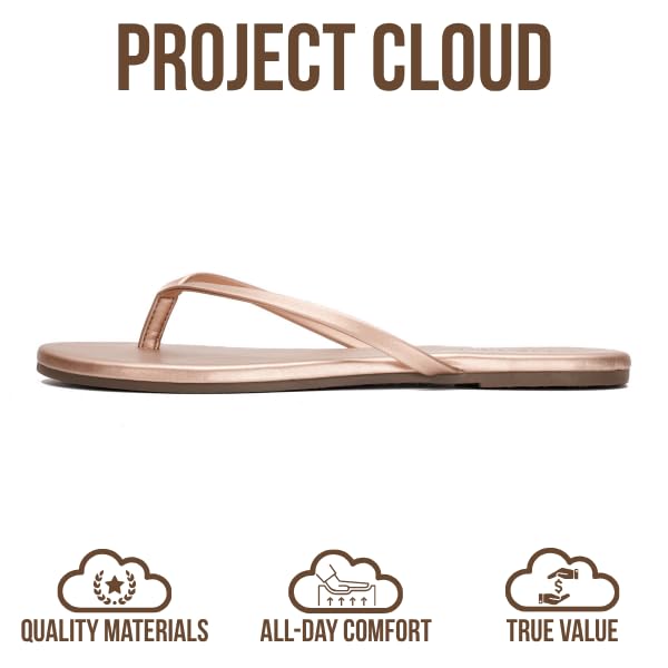 Foundations | Flip Flops de Eco-Cuero | Memory Foam | Ligeras | Antideslizantes