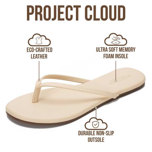 Foundations | Flip Flops de Eco-Cuero | Memory Foam | Ligeras | Antideslizantes