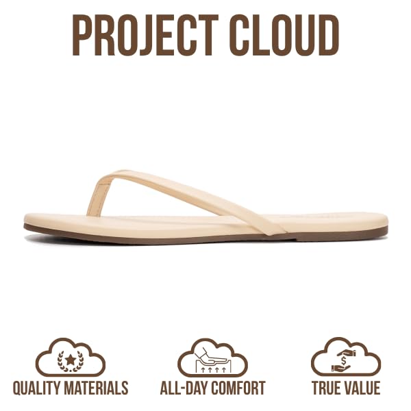 Foundations | Flip Flops de Eco-Cuero | Memory Foam | Ligeras | Antideslizantes