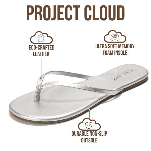 Foundations | Flip Flops de Eco-Cuero | Memory Foam | Ligeras | Antideslizantes