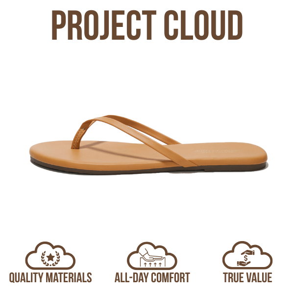 Foundations | Flip Flops de Eco-Cuero | Memory Foam | Ligeras | Antideslizantes