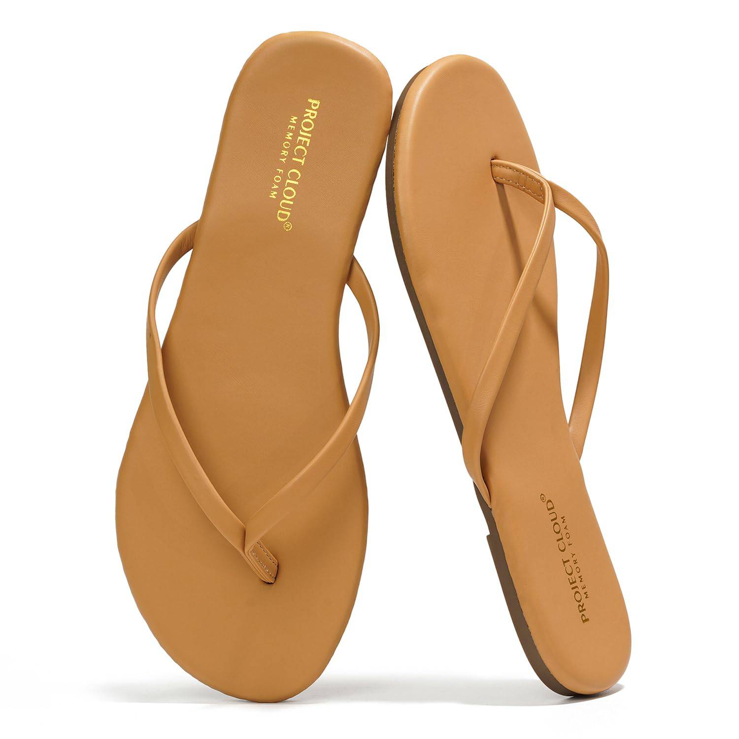 Foundations | Flip Flops de Eco-Cuero | Memory Foam | Ligeras | Antideslizantes