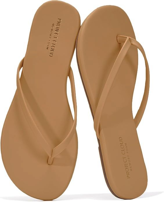 Foundations | Flip Flops de Eco-Cuero | Memory Foam | Ligeras | Antideslizantes