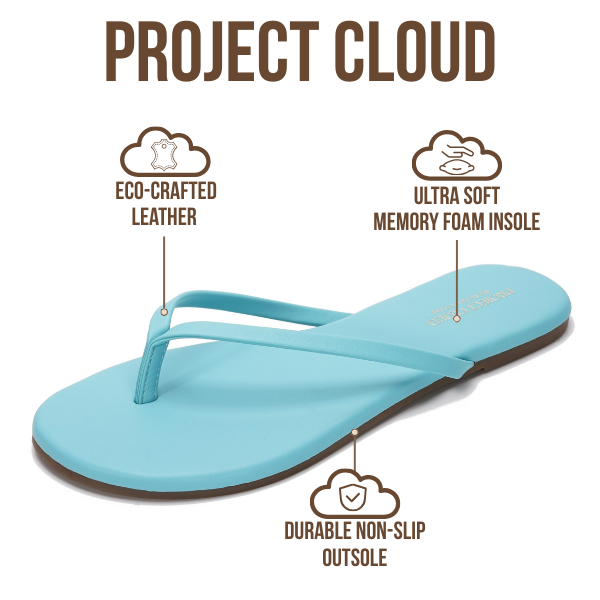 Foundations | Flip Flops de Eco-Cuero | Memory Foam | Ligeras | Antideslizantes