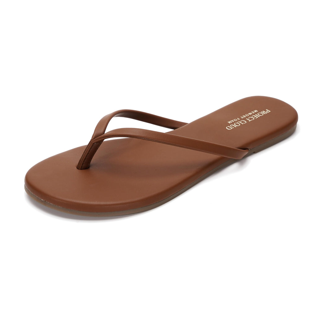 Foundations | Flip Flops de Eco-Cuero | Memory Foam | Ligeras | Antideslizantes