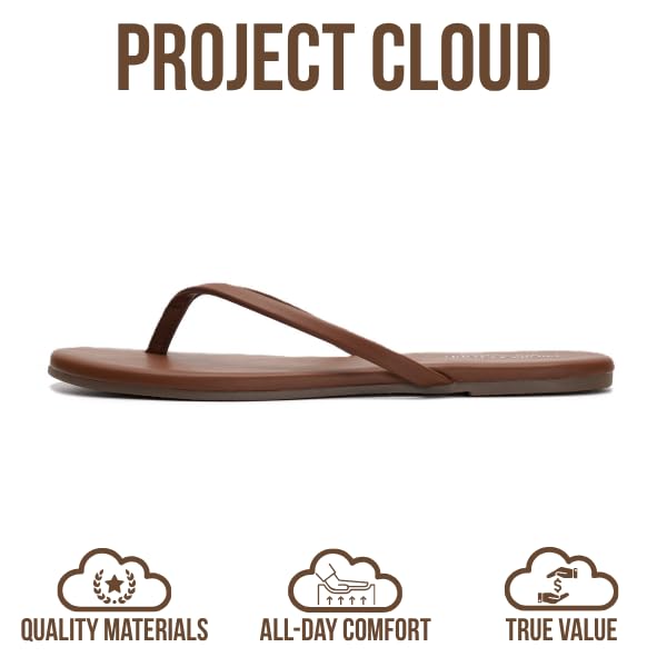 Foundations | Flip Flops de Eco-Cuero | Memory Foam | Ligeras | Antideslizantes