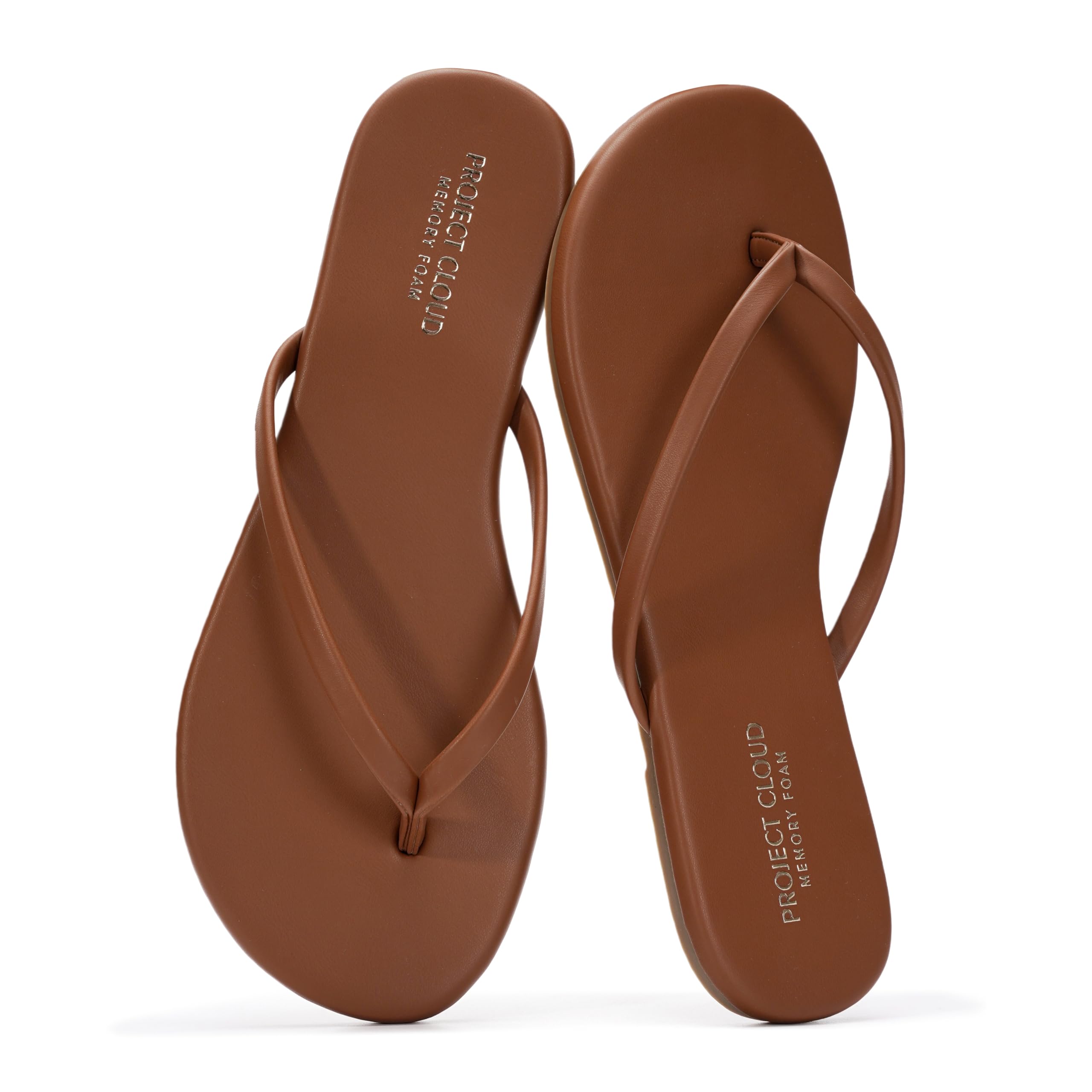 Foundations | Flip Flops de Eco-Cuero | Memory Foam | Ligeras | Antideslizantes