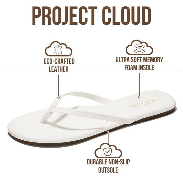 Foundations | Flip Flops de Eco-Cuero | Memory Foam | Ligeras | Antideslizantes