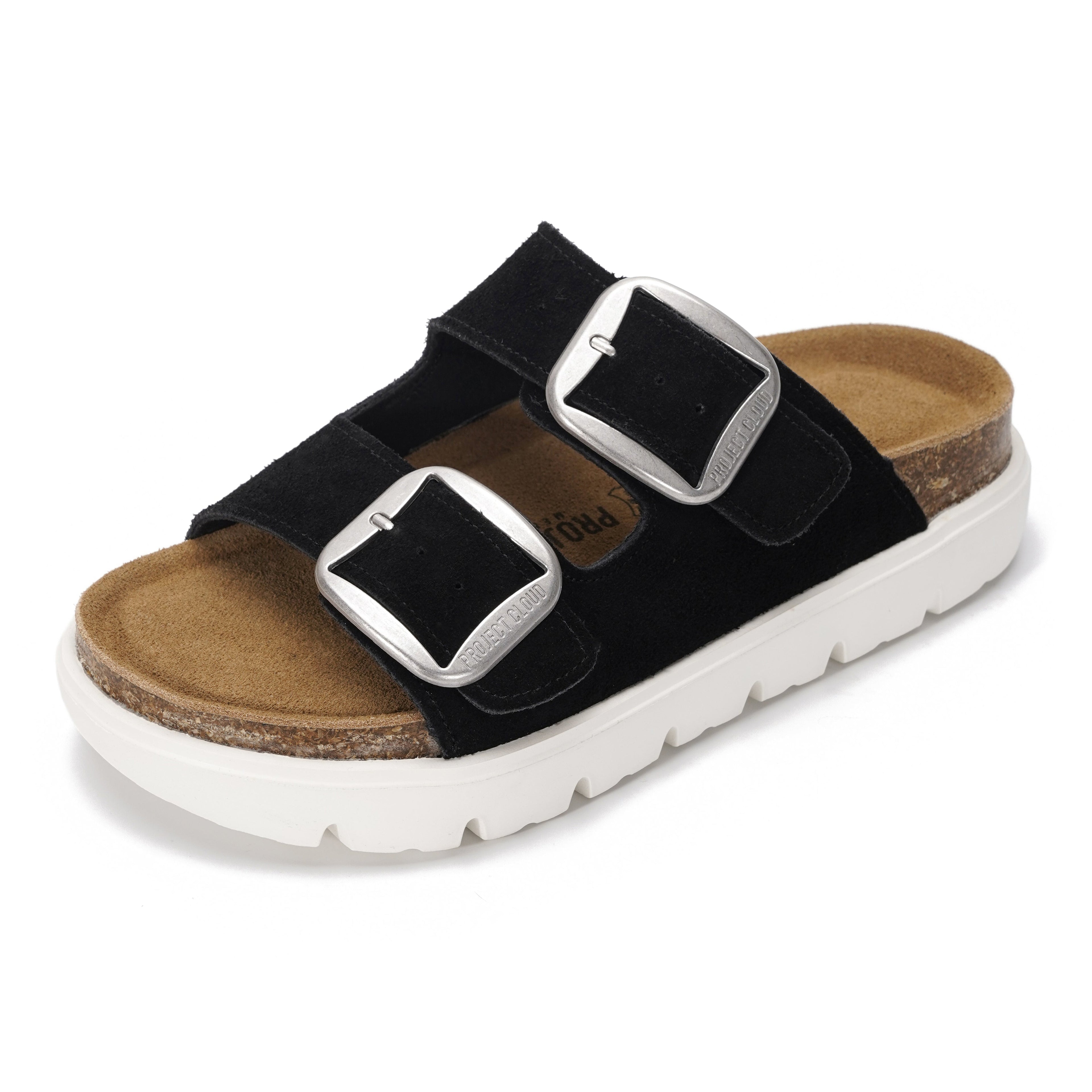 Greece Chunky | Sandalias de Plataforma de Cuero Genuino | Plantilla Plush | Antideslizantes