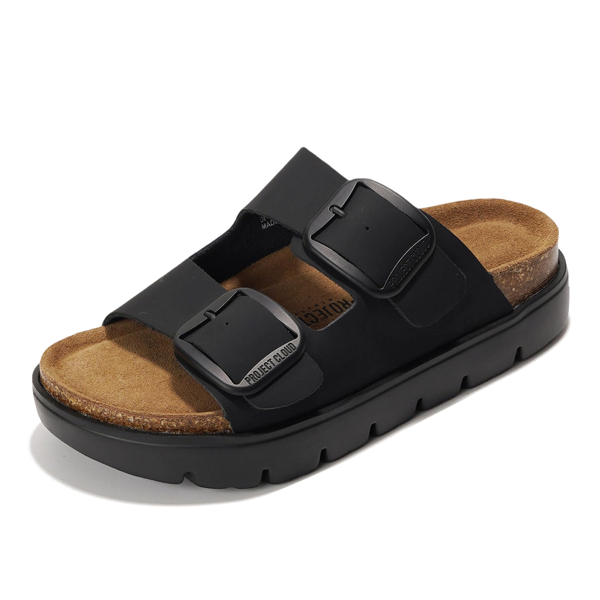Greece Chunky | Sandalias de Plataforma de Cuero Genuino | Plantilla Plush | Antideslizantes