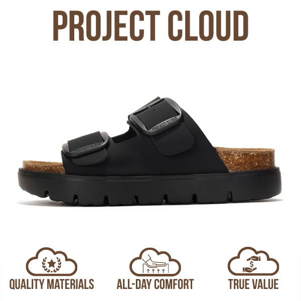 Greece Chunky | Sandalias de Plataforma de Cuero Genuino | Plantilla Plush | Antideslizantes