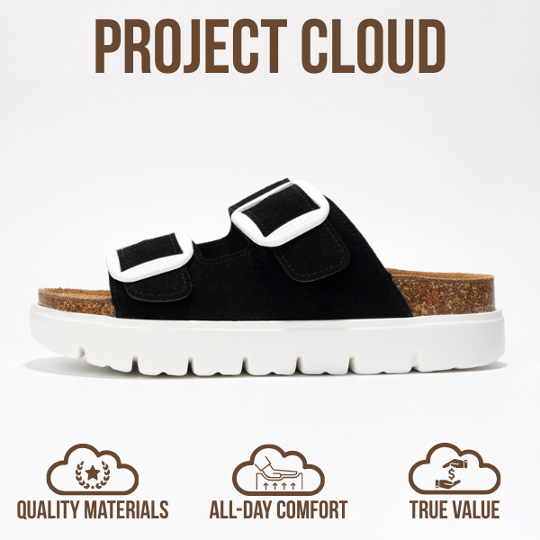 Greece Chunky | Sandalias de Plataforma de Cuero Genuino | Plantilla Plush | Antideslizantes
