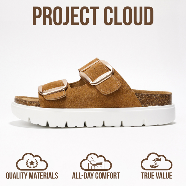 Greece Chunky | Sandalias de Plataforma de Cuero Genuino | Plantilla Plush | Antideslizantes